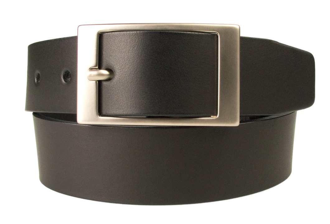 Mens Quality Leather Belt Made In UK Black 1 3 8 inch Wide