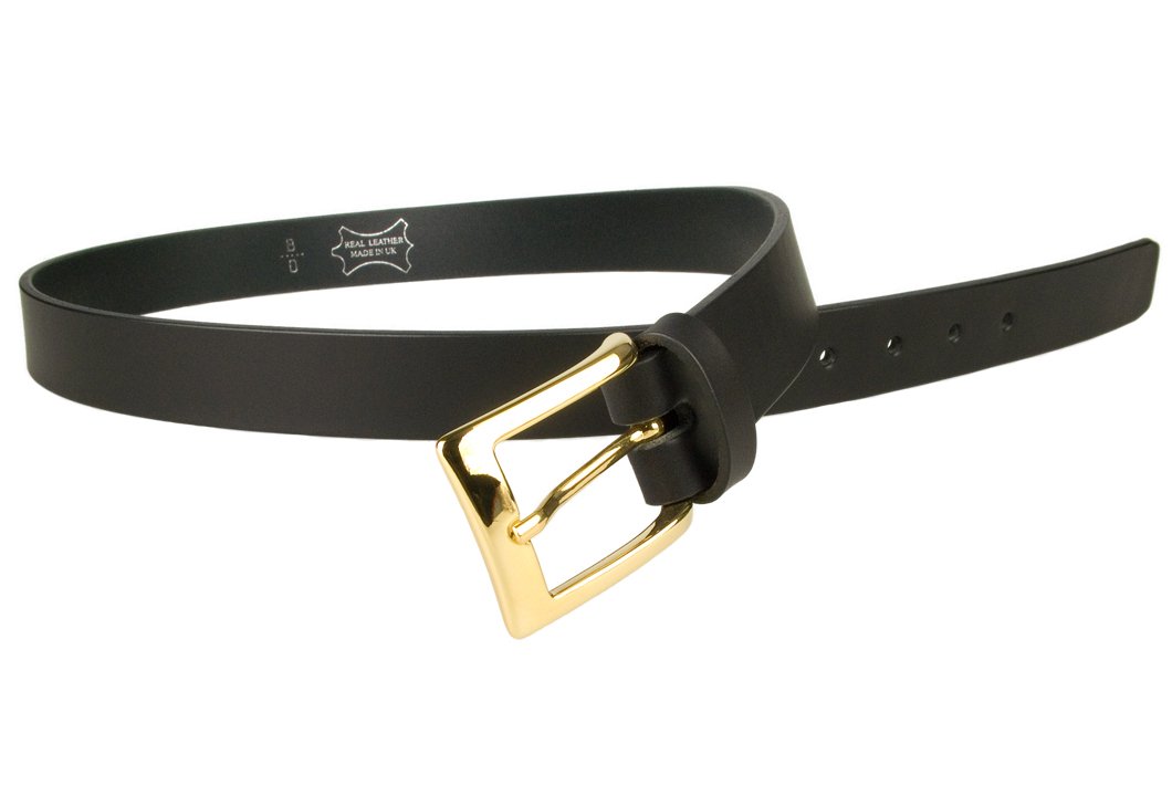 Mens Black Leather Belt With Gold Buckle | BELT DESIGNS