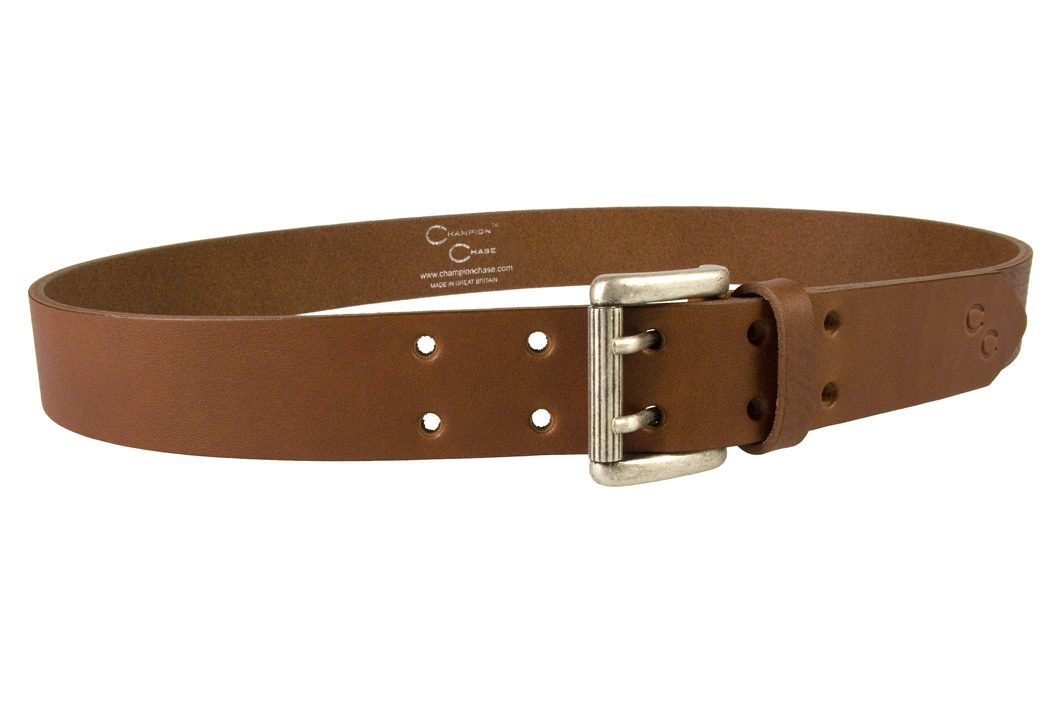 Womens Tan Leather Belt. Made In UK by Champion Chase - Right Facing View