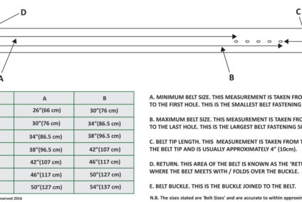 Belt Diagram and Size Guide