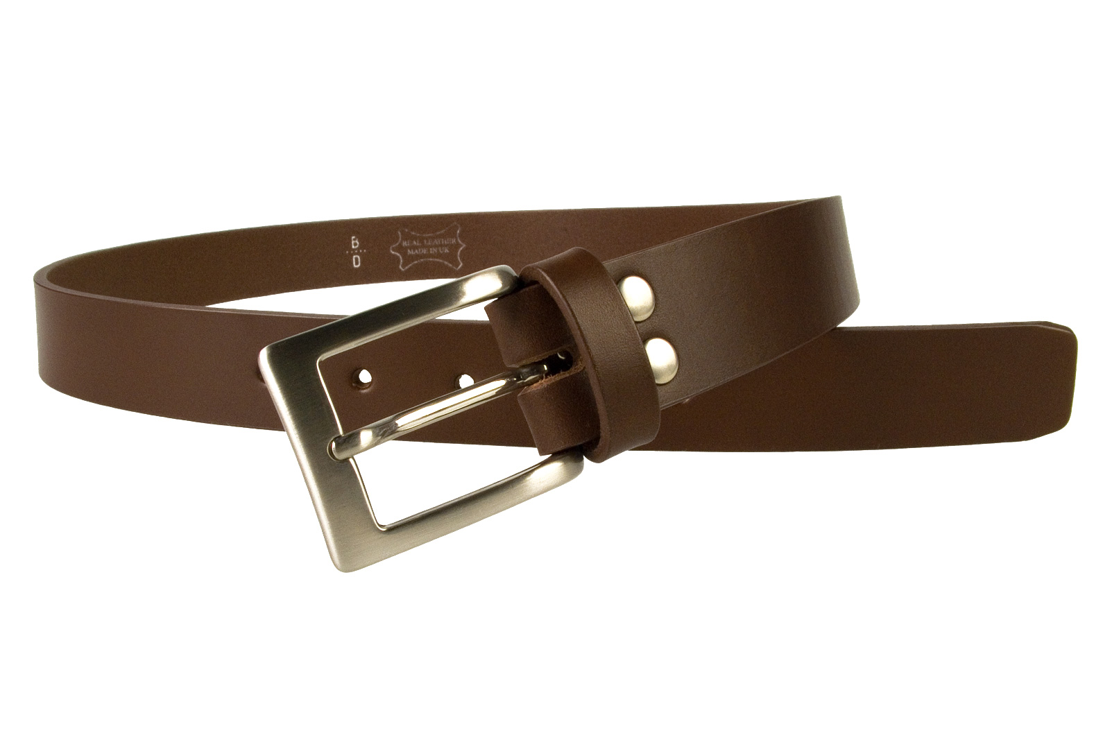 Mens High Quality Brown Leather Belt Made In UK BELT DESIGNS