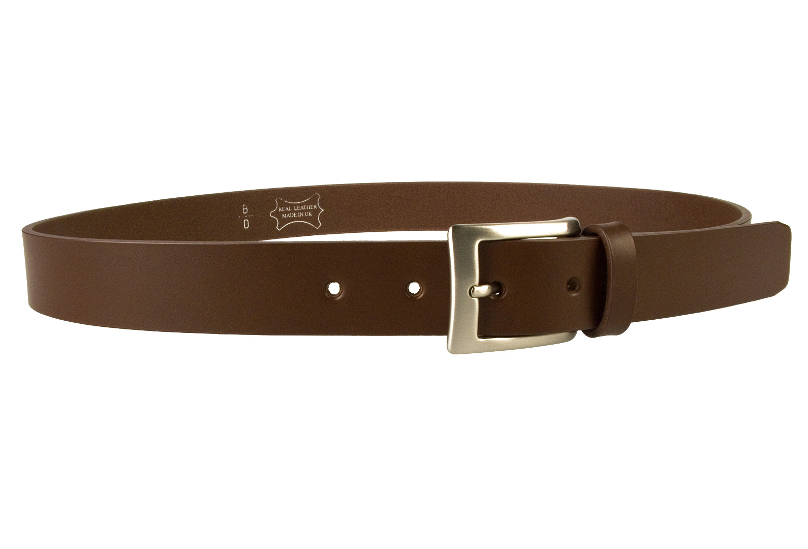 Mens High Quality Brown Leather Belt Made In UK | BELT DESIGNS