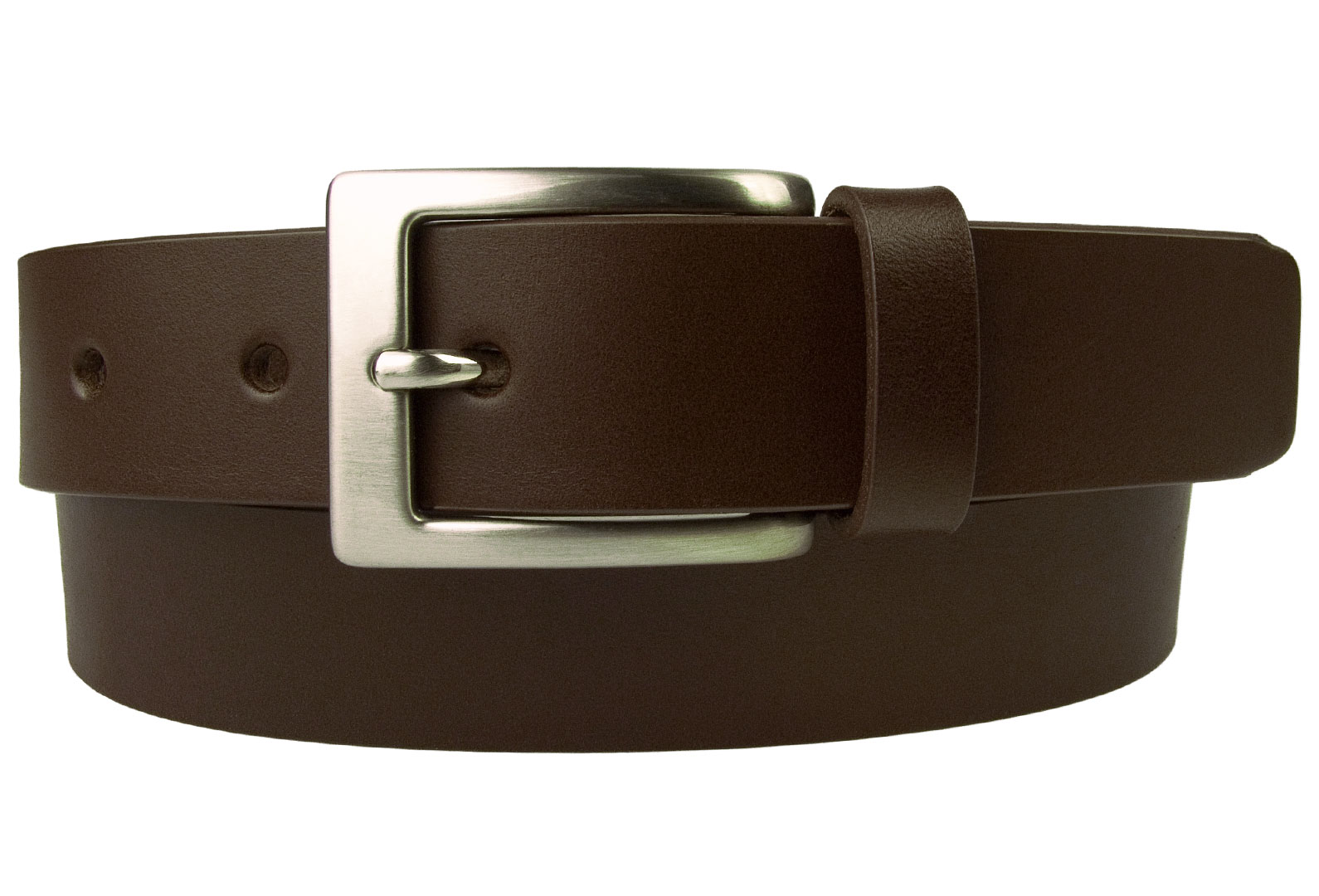 Dark Brown Leather Belt - Made In UK - BELT DESIGNS