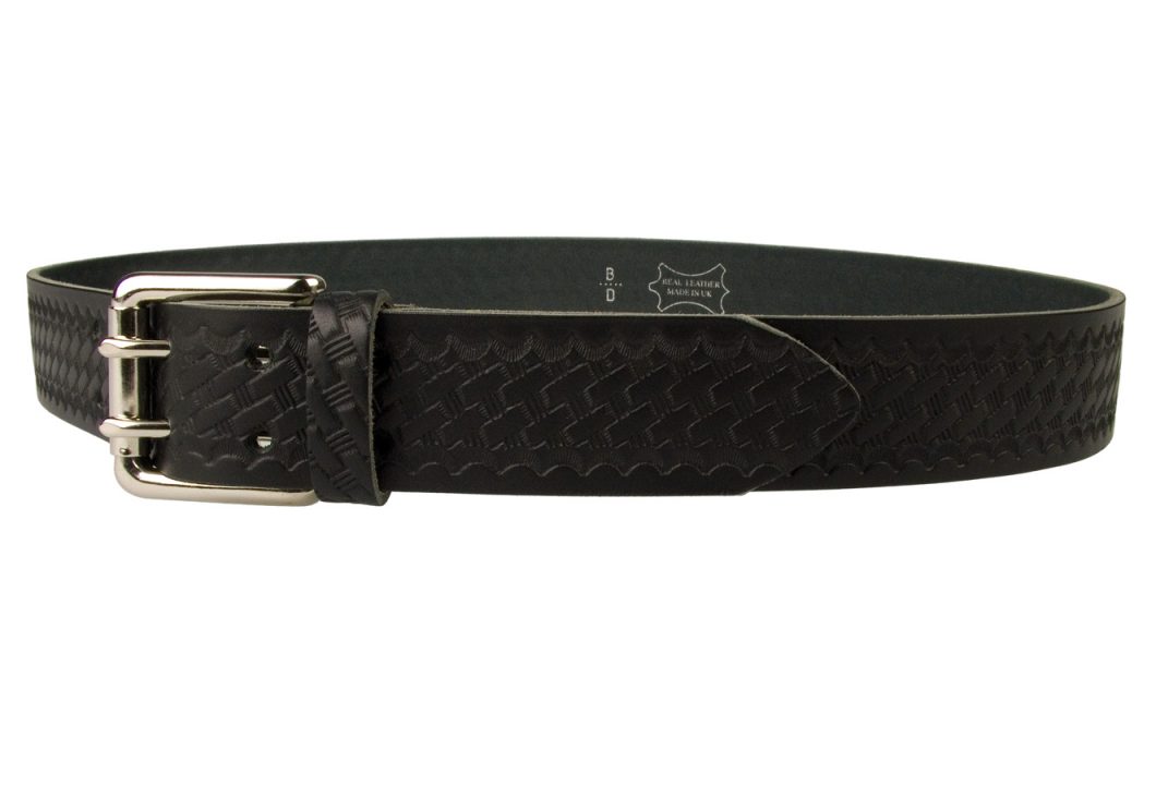 Basket Weave Embossed Leather Duty Belt MADE IN UK.