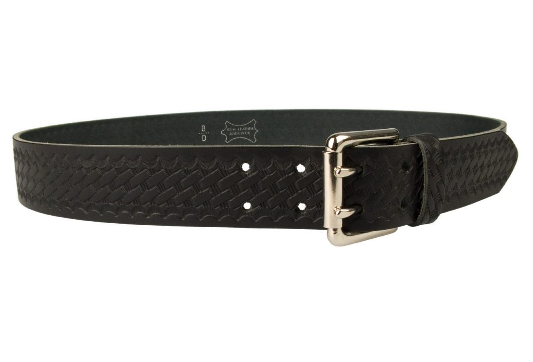 Basket Weave Embossed Leather Duty Belt MADE IN UK.