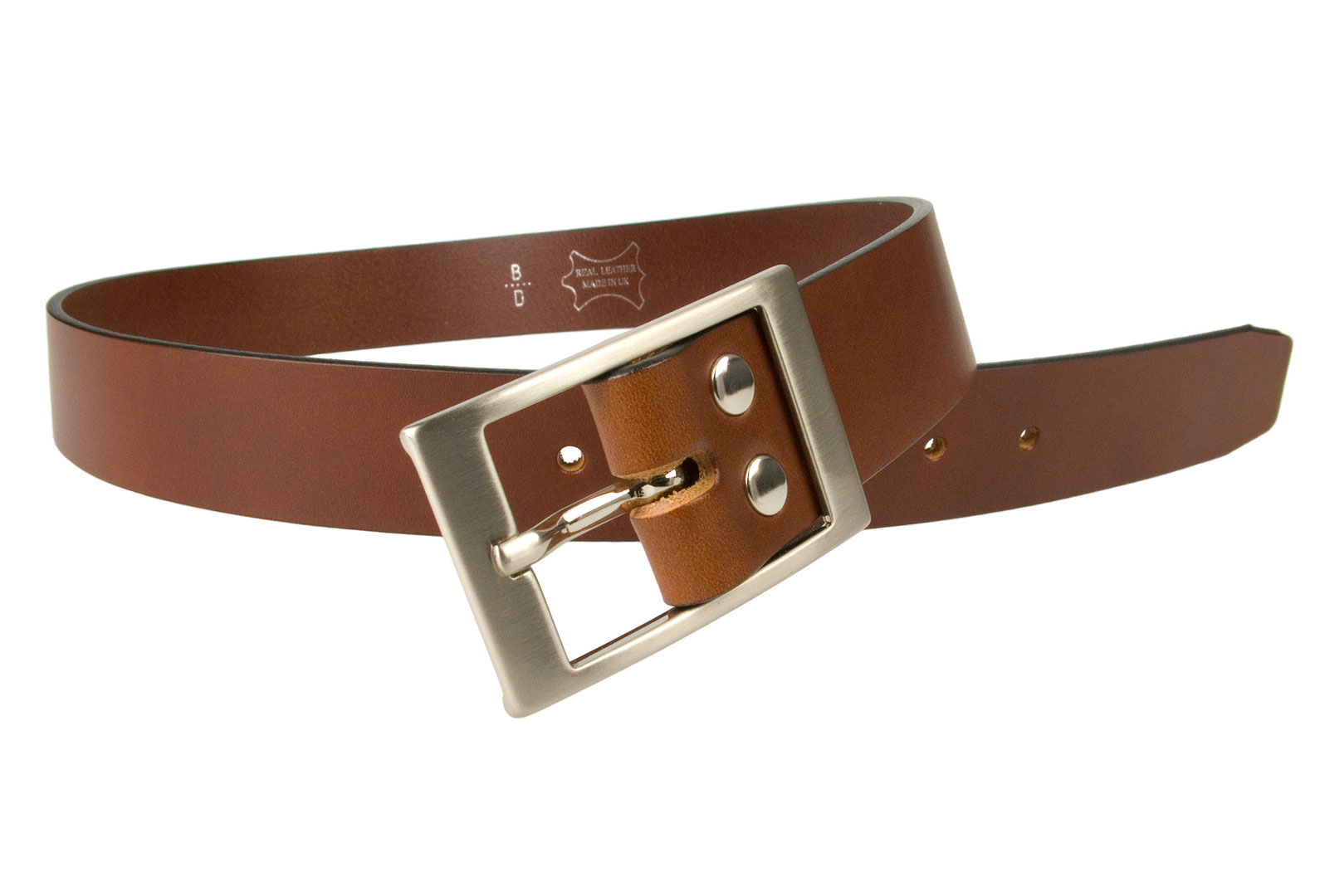 Tan Leather Belt British Made By Rivet Classic™ - BELT DESIGNS