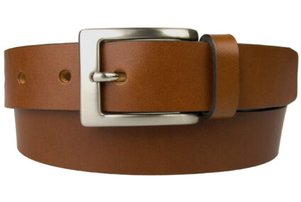 Tan Leather Belt UK Made 1 3/16 inch Wide