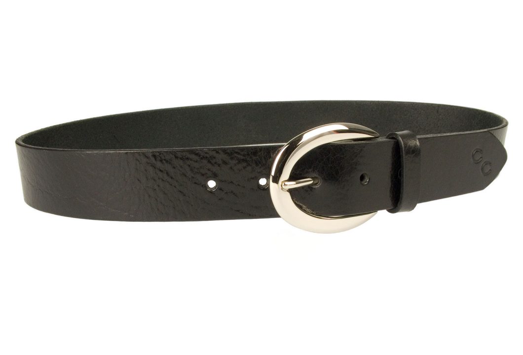 Womens Black Leather Jeans Belt.