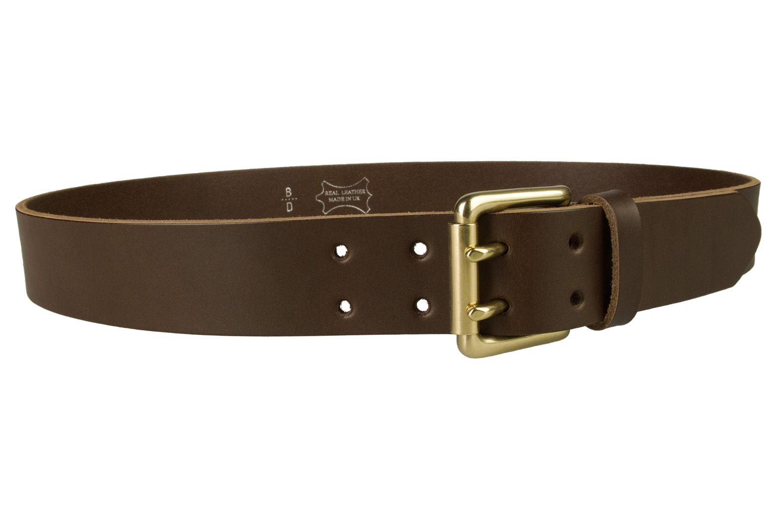 Men's double prong leather on sale belt