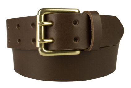 Mens high quality dark brown leather belt. Made in UK with Italian full grain leather and an Italian made solid brass double prong roller buckle. 4cm Approx 1.57 inch wide and approx. 3.5 - 4 mm thick leather.